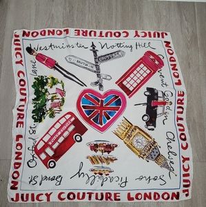 Juicy Couture RARE Ltd Edition London silk scarf